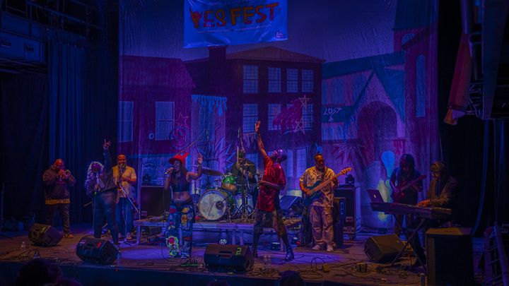 The Fuzz Band performing on stage.