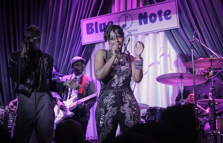 The Fuzz Band performing on stage.