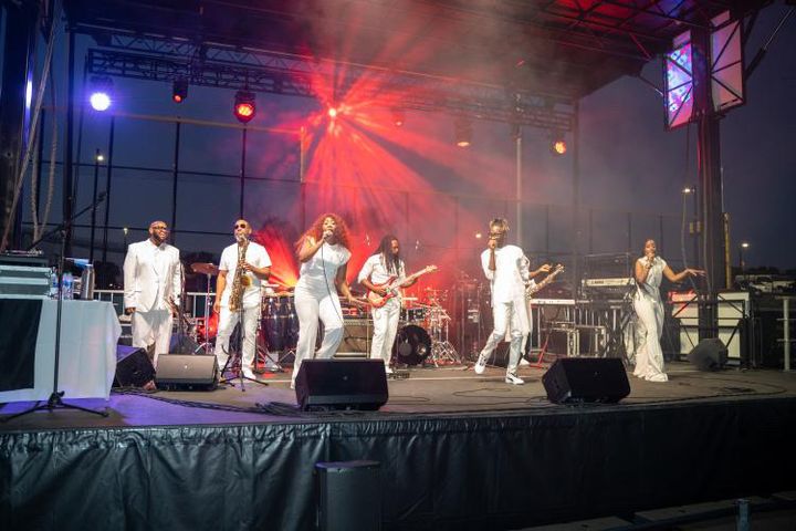 The Fuzz Band performing on stage.
