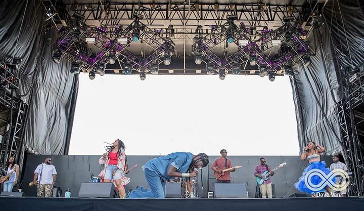 The Fuzz Band performing on stage.
