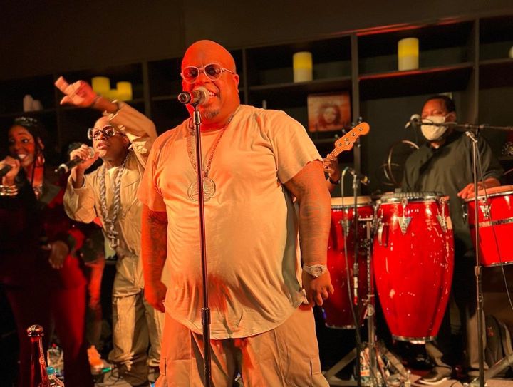 The Fuzz Band performing on stage.