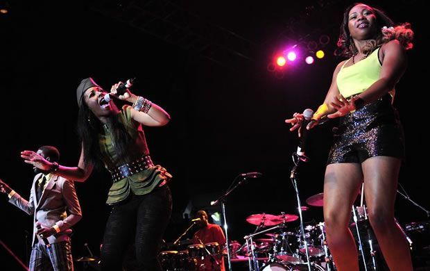 The Fuzz Band performing on stage.