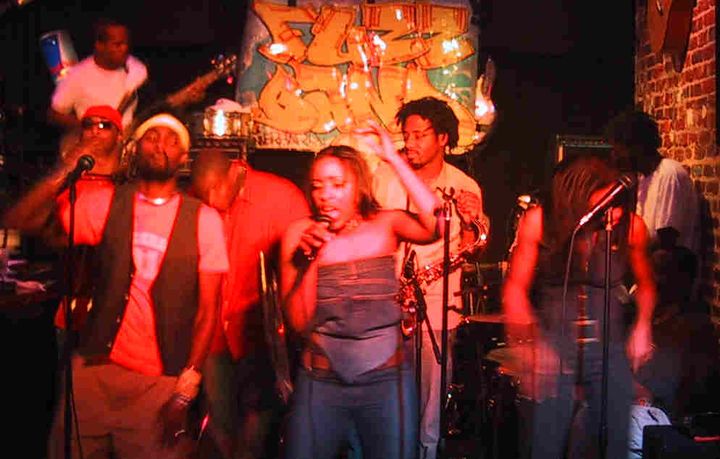 The Fuzz Band performing on stage.